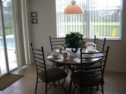 Breakfast table/nook over looking pool