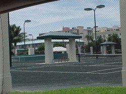 One of 12 clay tennis courts