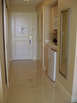 Marble foyer entryway in condo
