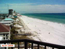View from balcony looking east