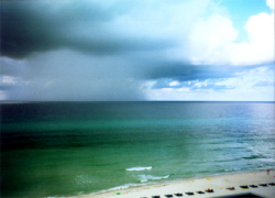 Gulf storm viewed from balcony