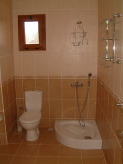 Shower room now with cubicle fitted