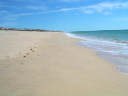 Sandy beach ideal for walking/jogging