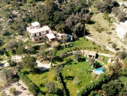 Aerial view of the mountain property
