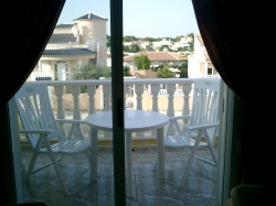 the balcony enjoy breakfast in the sun