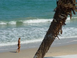 Walking on the beach