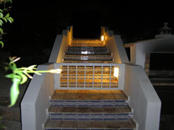 Steps to Pool at Night
