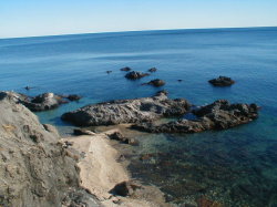 A quiet Mojacar beach cove.