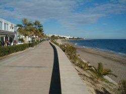 A popular beach promenade.