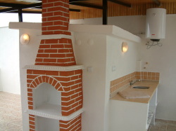 Barbecue on roof terrace