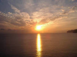 Spectacular sunset from the roof terrace