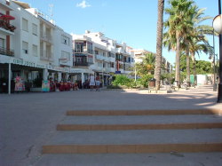 Small part of seafront bars in town