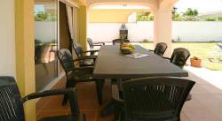 Outside dining area and BBQ