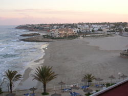 Late evening view of beach