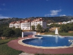 View to the side of block