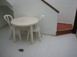 Patio area ideal for eating outside