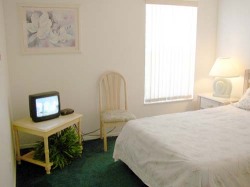 Upstairs double bedroom with colout TV
