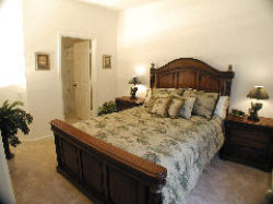 Main floor queen master bedroom and bath