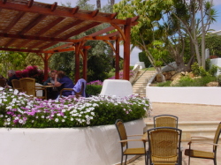 Resort outdoor patio area