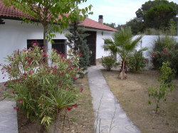 villa frontage and garden