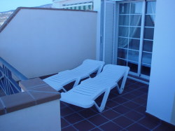 Terrace leading from bedroom.