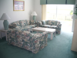 Family area overlooking pool