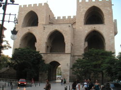 Torres de Serrano at end of street