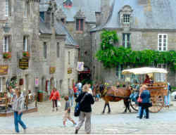 The ancient nearby village of Locronan
