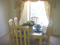 LARGE DINNING AREA  WHICH OVER LOOKS THE