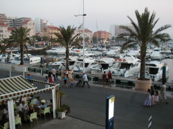 Marina with shops, restaurants and bars