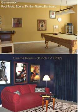 Cinema with 50 inch TV & Gamesroom