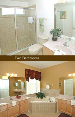 Two of the Five bathrooms