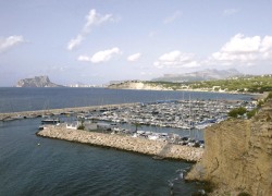 Yachts at Moraira marina