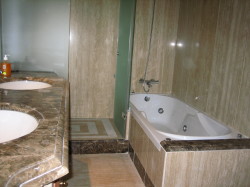 More marble in bathroom.