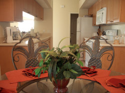 Comfortable dining area for 6, overlooki