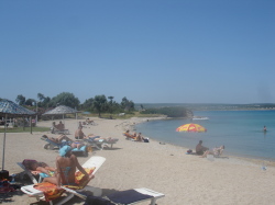 Local beach with crystal clear water
