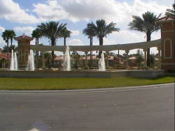 Water feature at Emerald Island entrance