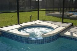 Spa now with privacy bushes