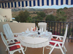 al fresco dining on the balcony