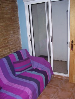 Patio doors in small room