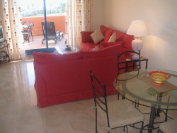 The lounge leading to the sunny terrace
