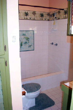 Decorated bathrooms are large & light