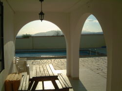 The rear terrace