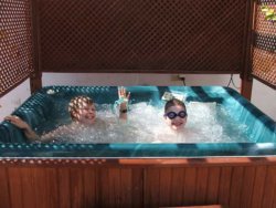 Enjoying the spa