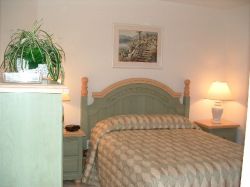 Bedroom 2- TV with large cupboards