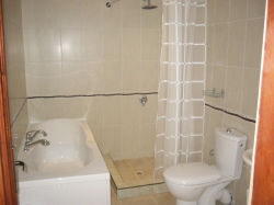 The lovely spacious bathroom