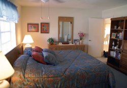 Large master bedroom with king-size bed