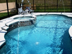 Secluded Heated spa and Pool
