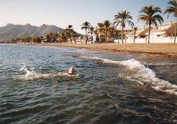 Swimming on Playa Grande