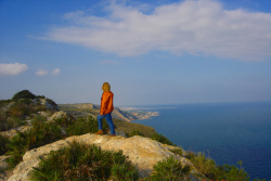 on a walk from the villa along  clifftop